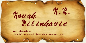 Novak Milinković vizit kartica